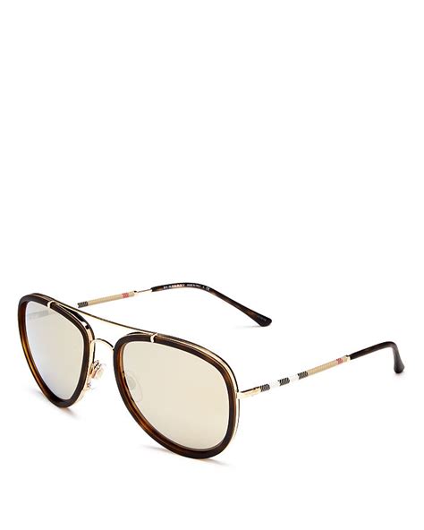 burberry men's mirrored brow bar square aviator sunglasses 56mm|Men's Mirrored Brow Bar Aviator Sunglasses, 56mm.